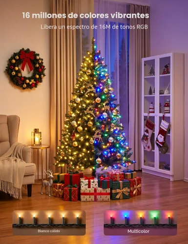 Vista 3 de Minetom - Luces de árbol de Navidad y Halloween que cambian de color, 33