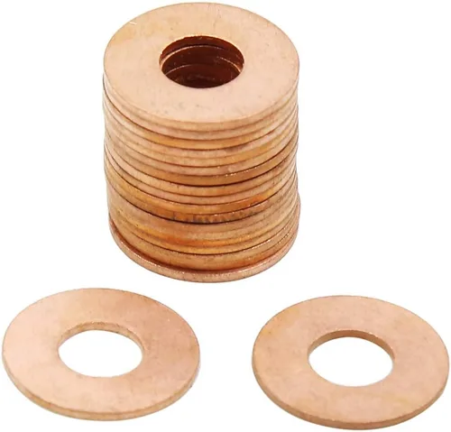 Vista 12 de X AUTOHAUX Anillo de sellado plano de cobre métrico M6 x 0.354 in x 0.039 in para tuerca de tornillo