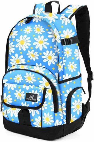 Vista 16 de Mochila escolar estilo Rickyh, mochila de viaje para hombres y mujeres, mochila ligera con compartimento para portátil, Tamaño único