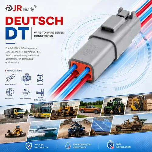 Vista 2 de JRready DW5009-2 Kit de conectores DT, herramienta de crimpado Deutsch con contacto de pasador sólido
