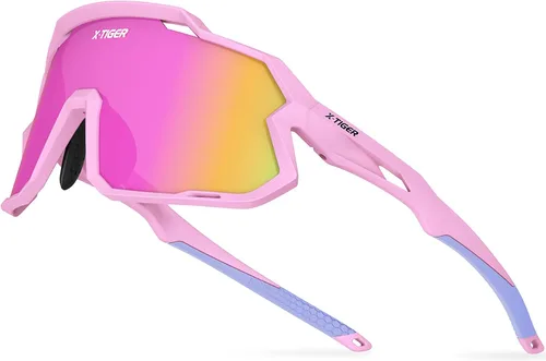 Vista 14 de X-TIGER Gafas de sol polarizadas para niños y niñas, lentes de sol de béisbol polarizadas para niños de 8 a 14 años, UV400, gafas de ciclismo
