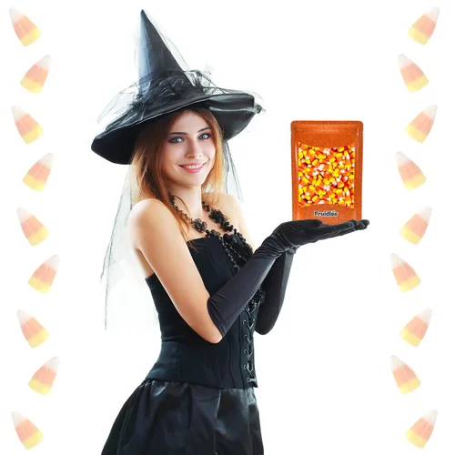 Vista 5 de Fruidles Dulces de maíz de Halloween, aperitivos divertidos y festivos, certificado Kosher, sin nueces, sin lácteos, caja (1 libra)
