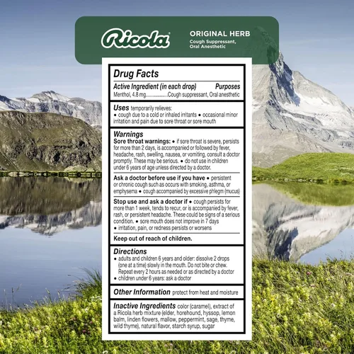 Vista 4 de Gotas para la tos - Original Herbal - Paquete de 48