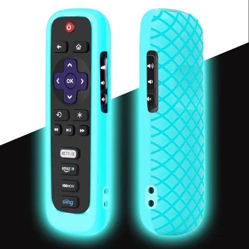 Vista 11 de Funda para mando a distancia Roku, cubierta de batería para TCL Smart TV Steaming Stick, funda protectora de silicona para control remoto universal