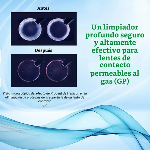 Vista 3 de Menicon Progent Limpiador de Lentes de Contacto Bimensual - Elimina Proteínas (7 Tratamientos)