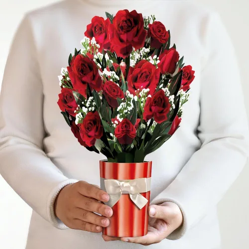 Vista 9 de Lovepop Ramo de flores de Susan de ojos negros – Ramo de flores de papel amarillo 3D para ella, amiga, mamá, compañera de trabajo