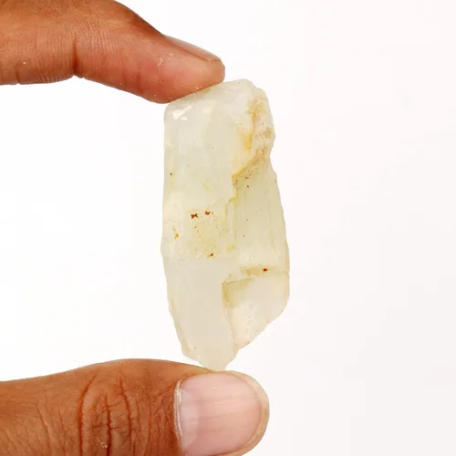 Vista 2 de GEMHUB Rodaja de piedra lunar blanca natural de 117.9 CT, piedra lunar muy hermosa, joyería hecha a mano que hace piedra suelta