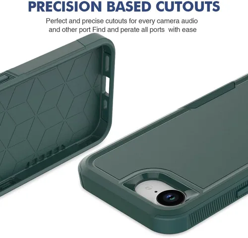 Vista 157 de Jeylly Funda para iPhone SE/Funda para iPhone 5S, Exterior de Plástico Duro que Absorbe Golpes + Interior de Silicona de Goma Defensor contra
