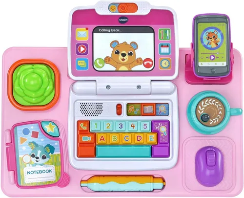 Vista 15 de VTech Little CEO Learning Desk Toddler Activity Center, Pink