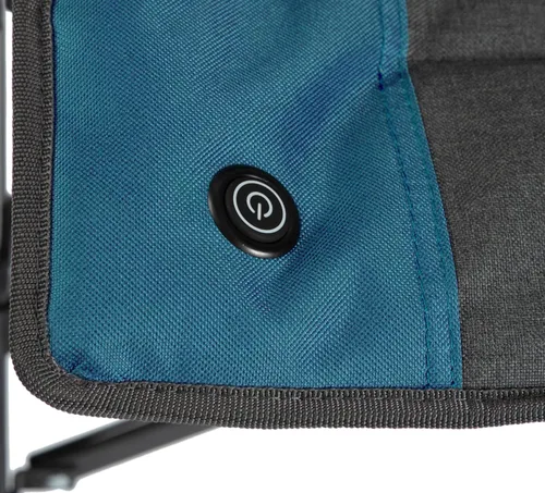 Vista 8 de Backyard Expressions - Silla de campamento portátil con calefacción de lujo, azul/gris, ideal para camping, deportes y playa