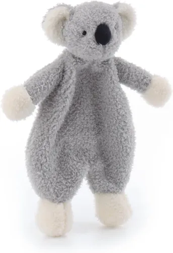 Vista 3 de Apricot Lamb Manta de seguridad de animales de peluche, koala gris, manta de personaje para guardería, felpa de lujo para acurrucarse
