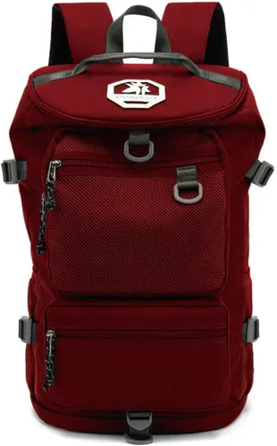 Vista 24 de Kalesi Mochila Bolsa de Lona para Gimnasio 4 Vías Impermeable con Compartimento para Zapatos para Viaje Deporte Senderismo Laptop, 02-Negro