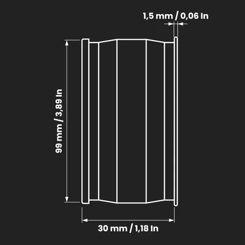 Vista 2 de Repa Market Tapa redonda de 4 pulgadas para conducto de secador, tapa en T de acero galvanizado, tapón de metal, cubierta de tubería para interiores