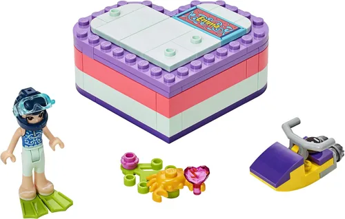 Vista 2 de LEGO Friends Emma's Summer Heart Box 41385 Kit de construcción, nuevo 2019 (86 piezas)