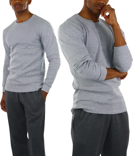Vista 3 de ToBeInStyle - Camiseta térmica de manga larga, pesada o de peso medio, para hombre