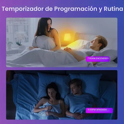 Vista 6 de Las bombillas energéticas funcionan con Alexa/Apple Home/Google Home/SmartThings, Matter Smart A19, bombillas inteligentes E26 RGB, equivalente a 60