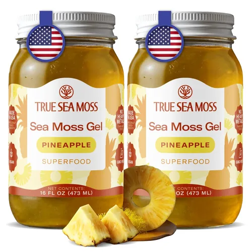 Vista 27 de TrueSeaMoss Gel de musgo marino – hecho en EE. UU. – Musgo marino silvestre, frutas y verduras en frasco – Manzana/Canela, paquete de 1