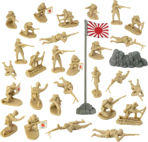 Vista 4 de BMC WW2 Japonés Ejército de Plástico Hombres - 30 Soldados Imperiales de Japón 1:32 Figuras