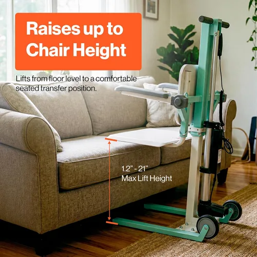 Vista 4 de SuperHandy GoRise FC - Elevador eléctrico de suelo a silla para personas mayores y personas con discapacidades, capacidad de 400 libras, asistencia
