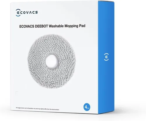 Vista 7 de ECOVACS Almohadillas lavables para trapear 4 unidades, para modelos DEEBOT X1Series Omni, color gris