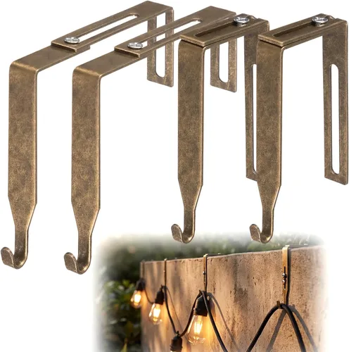 Vista 13 de Amylove 4 ganchos ajustables para cubículos, ganchos universales de metal para cubículos, para colgar puertas, ajustables para adaptarse a paneles
