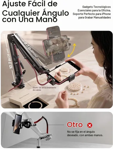 Vista 2 de LISEN - Soporte para teléfono celular para escritorio de cama, soporte