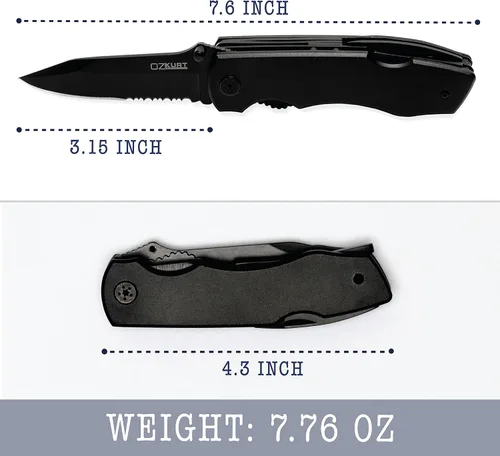 Vista 6 de Cuchillo multiherramienta personalizado con nombre grabado en 20 fuentes, cuchillo de alicates multiherramienta 9 en 1 con alicates, juego