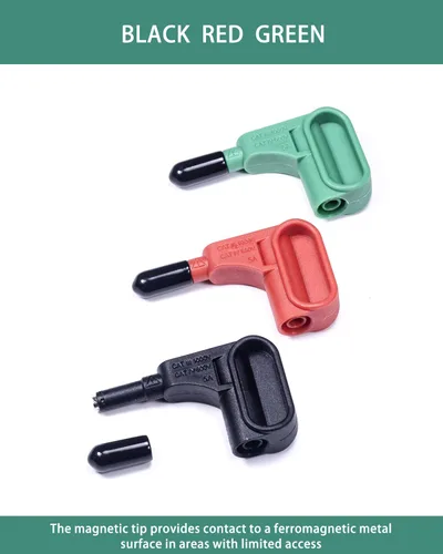 Vista 7 de Sonda magnética de cables multímetro, sondas de voltaje magnéticas de 3 colores para kit de cables de prueba de enchufe de 0.157 in, voltaje a CAT