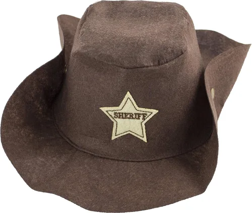 Vista 5 de stylesilove.com Mono vaquero marrón para bebé, sombrero y pañuelo, 3 piezas