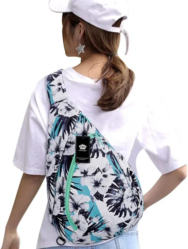 Vista 2 de HUA ANGEL Bolso bandolera para hombres y mujeres, mochila casual para viajes, senderismo, gimnasio