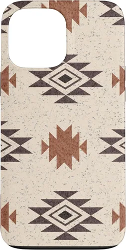 Vista 24 de Funda rústica para iPhone 17 con patrón azteca estilo bohemio occidental