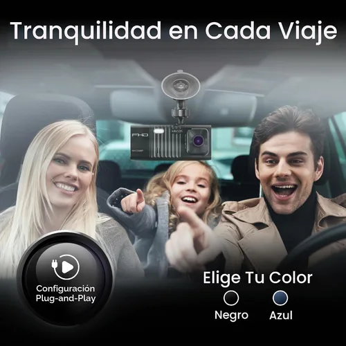 Vista 5 de Minolta MNCD338T 3-Ch FHD Vista Trasera Frontal 3" Pantalla LCD Dash Cámara, B Negro