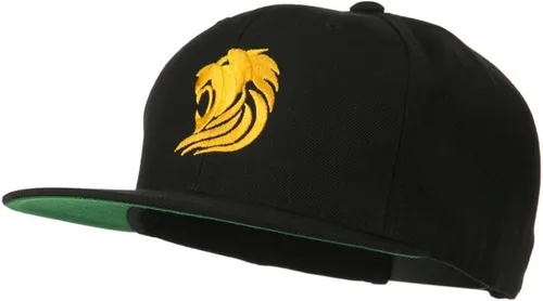 Vista 2 de e4Hats.com Gorra de lana bordada de león dorado