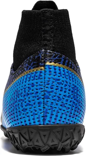 Vista 6 de oTzTTzTo Zapatos de fútbol de césped para niños y niñas, zapatos de fútbol sin cordones