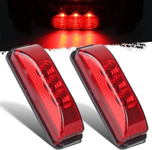 Vista 9 de Partsam - Juego de 2 luces LED de 3 luces LED para remolque, delanteras, traseras y laterales, selladas e impermeables, montaje en superficie