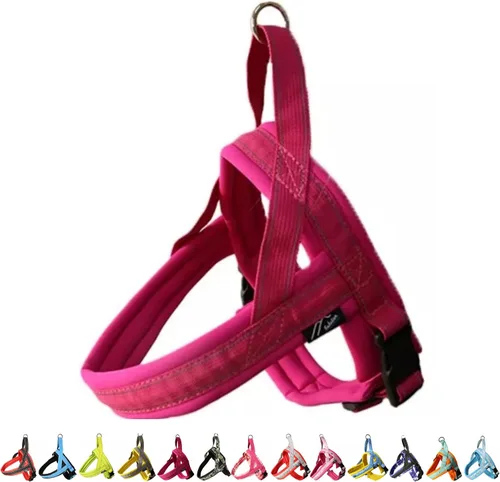 Vista 19 de Hakusan - Arnés tipo camuflaje para perro, seguro, sin asfixia, difícil de desconectar, gran ajuste, fácil de poner y quitar, ajustable, reflector