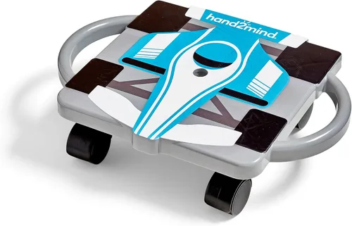 Vista 10 de hand2mind Tabla de Scooter Azul de Interior con Asas, Scooter de Piso para Sentarse, Actividades de Gimnasio para Niños, Juegos de Recreo