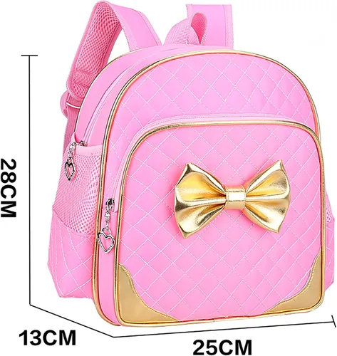 Vista 3 de Mochila preescolar para niños pequeños, para jardín de infantes, 11 pulgadas, color rosa