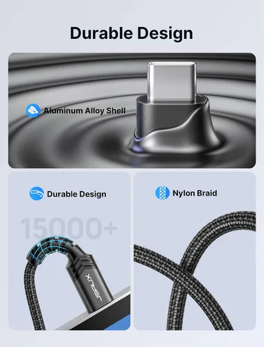 Vista 6 de Adaptador USB tipo C a conector de auriculares hembra de 3.5mm, cable JSAUX USB C a auxiliar de audio compatible con iPhone 15 Pro Max/15 Pro/15