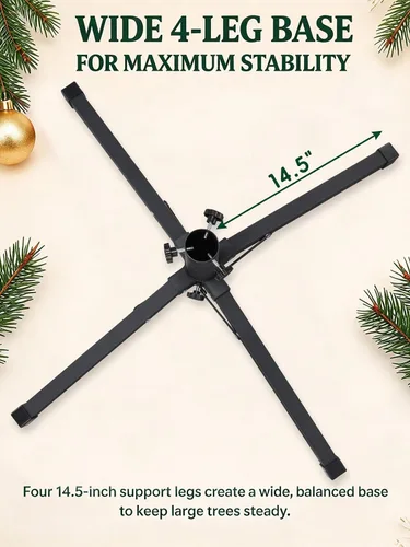 Vista 4 de Soporte para árbol de Navidad para árboles artificiales de 9 a 14 pies