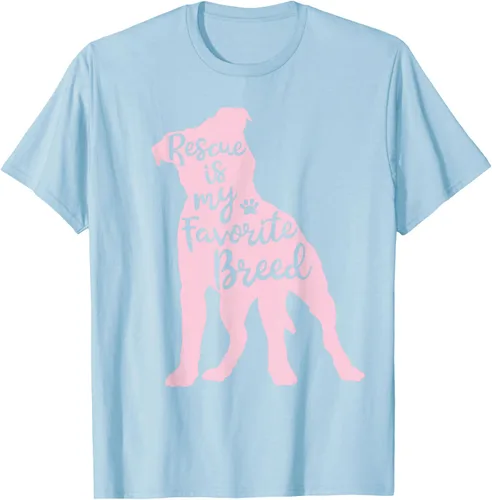 Vista 105 de Pitbull Rescue Is my Favorite Breed Dog Pit Bull Mama - Camiseta, Negro, S