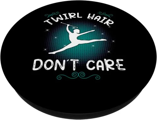 Vista 2 de Twirl Hair don´t care - majorette dance - baton twirler PopSockets Swappable PopGrip