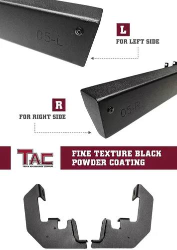 Vista 8 de TAC Sidewinder - Estribos compatibles con Silverado/Sierra 1500 2019-2025 cabina regular Silverado/Sierra 2500/3500 2020-2025 cabina regular de 4