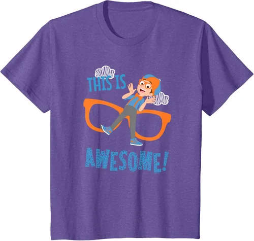 Vista 12 de Blippi This is Awesome Glasses - Camiseta talla S Azul Pastel