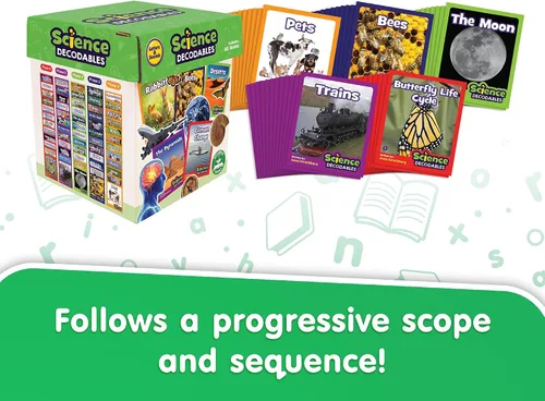 Vista 4 de Junior Learning Beanstalk Books - Juego de cartas y sonidos Decodificables de ciencia de no ficción, multicolor