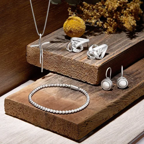 Vista 5 de Silpada Pulsera elástica de plata esterlina 'Charlotte', 6.75