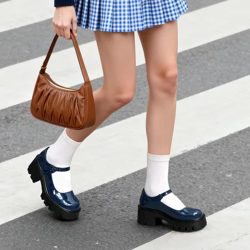 Vista 5 de DREAM PAIRS Zapatos Mary Janes para mujer con plataforma, tacón bajo, tacón grueso, punta redonda, correa de tobillo, zapatos Oxfords Esther