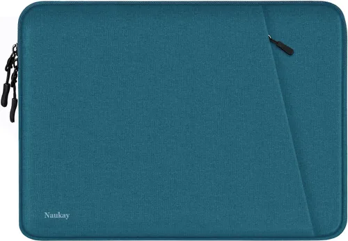 Vista 18 de Funda para laptop de 13.3 pulgadas, a prueba de golpes, funda protectora para computadora con bolsillo para accesorios, bolsa para laptop compatible