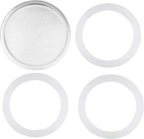 Vista 8 de Aislor Junta y filtro de repuesto para mini cafeteras expreso 4 juegos de 3 tazas