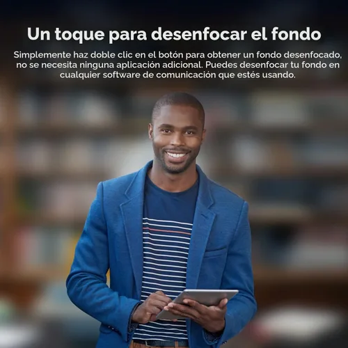 Vista 3 de OBSBOT Meet Cámara web 4K con tecnología de IA, encuadre y enfoque automático con IA, cámara web con micrófono, bokeh de fondo, 60 FPS, corrección